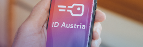 Handy-Oberfläche mit Symbolbild ID Austria